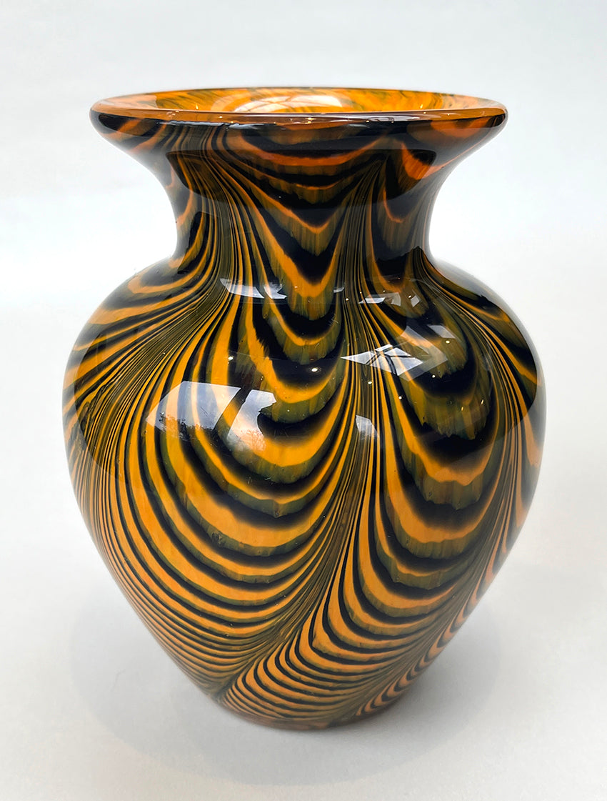 Orange glass vase